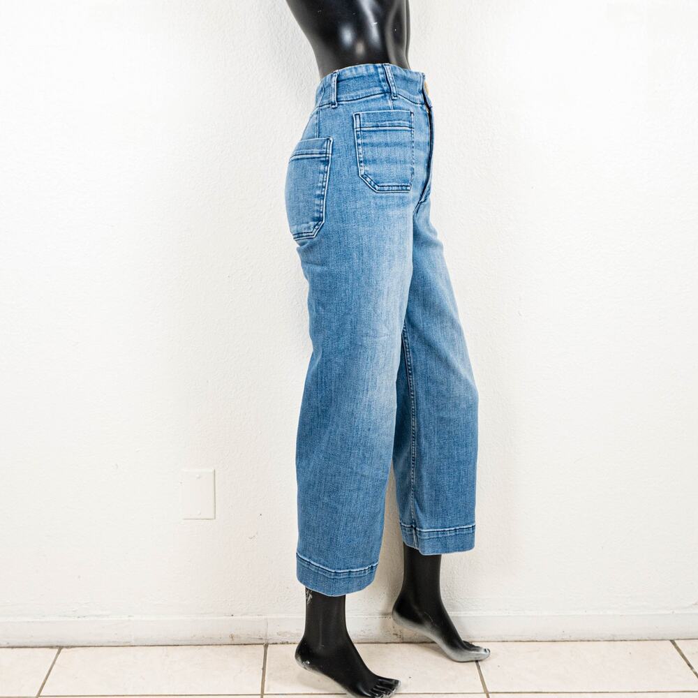 Maeve for Anthropologie The Colette High-Rise Wide Leg Cropped Jeans 27 - Picture 5 of 10